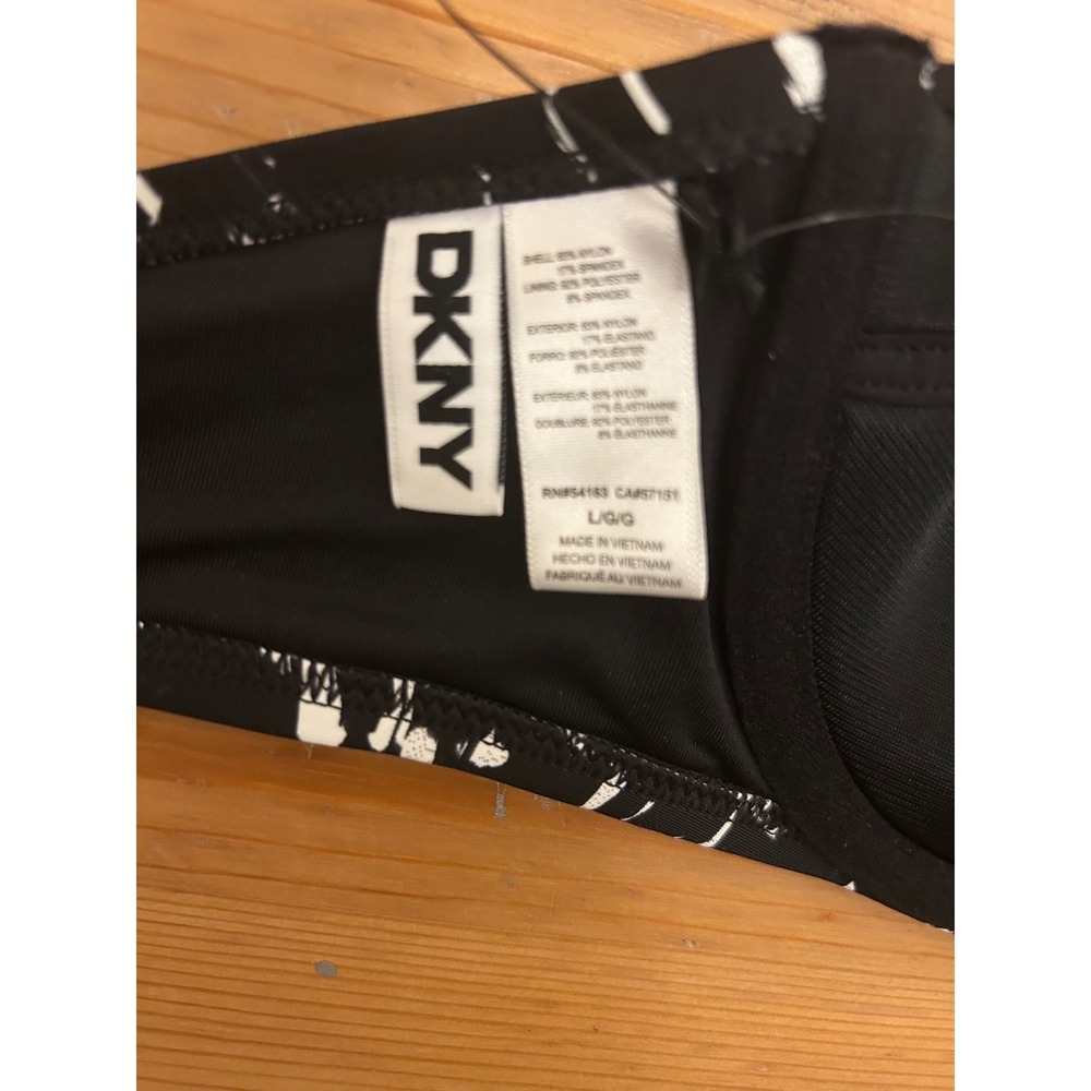 *NWT* DKNY SWIM Graphic Print Underwire Balconette Bikini Top L Modern Resort - Picture 6 of 9